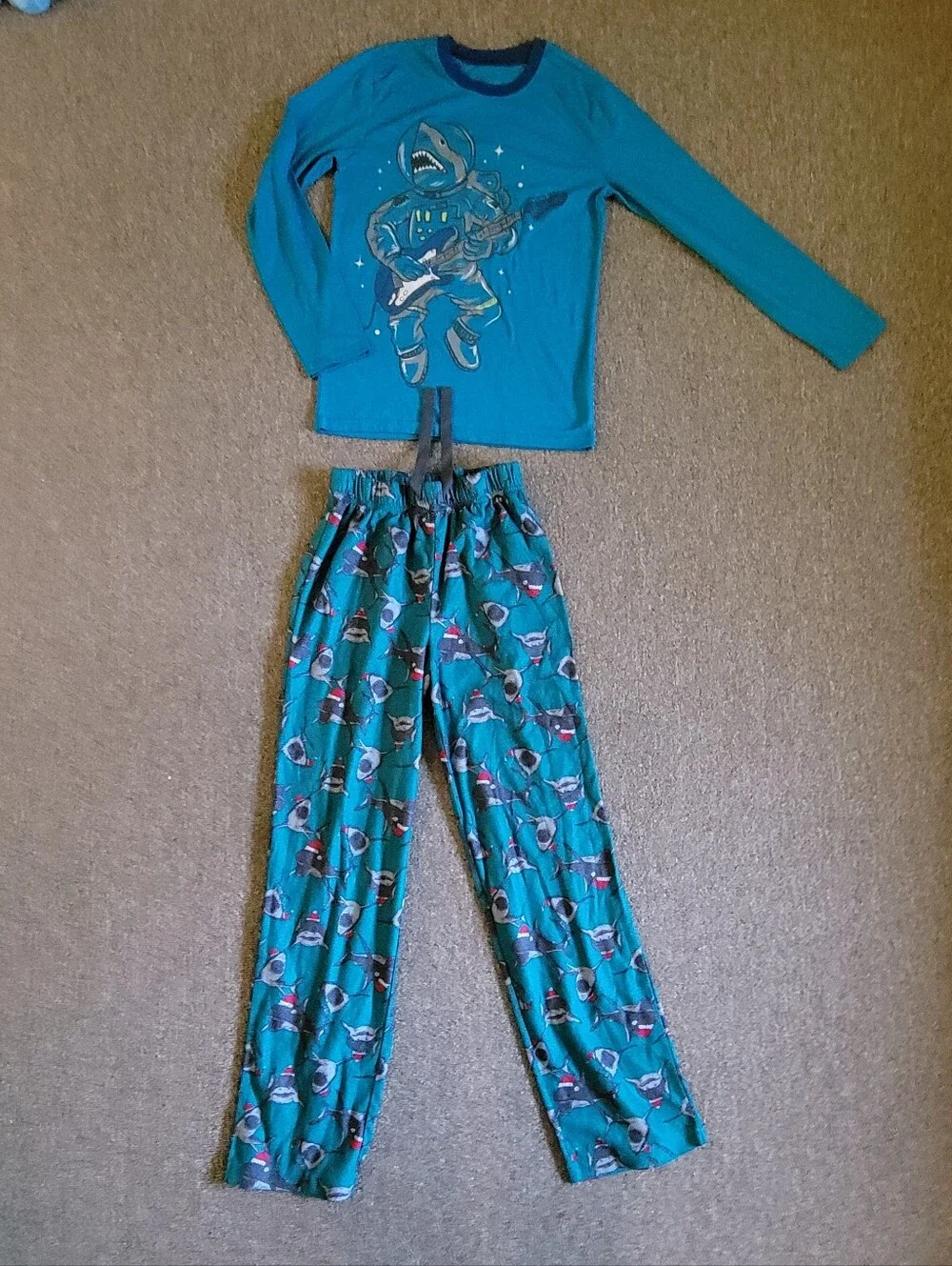 Boys Size XL 14/16 Pajama Bundle of 2 Sets NBA Lakers & Sharks by Arizona